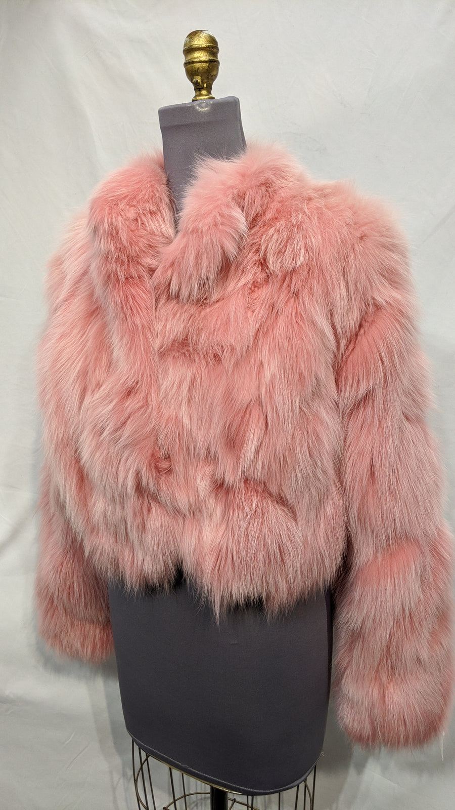 Pink dyed Fox Bolero Jacket